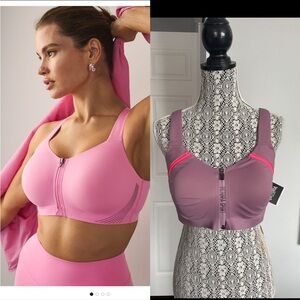 NWT Victoria Sport Plus Knockout Ultra Max Support Zip Front Sports Bra. 36DDD